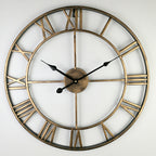 Retro Wall Clock Large — Skeleton Iron, 40cm