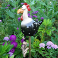 Gartendeko Keramik-Huhn – 5 Farben
