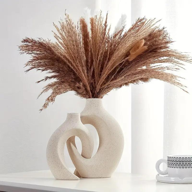 Japanische Ringvase – Japandi-Stil, 2er-Set