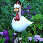 Gartendeko Keramik-Huhn – 5 Farben