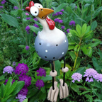 Gartendeko Keramik-Huhn – 5 Farben
