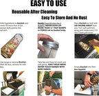 Rolling Grill Basket — Stainless Steel Cylinder