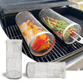 Rolling Grill Basket — Stainless Steel Cylinder