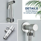 Handheld Bidet Sprayer Set — Stainless Steel