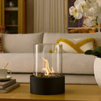 Tabletop Bio-Ethanol Fireplace — Glass Cylinder