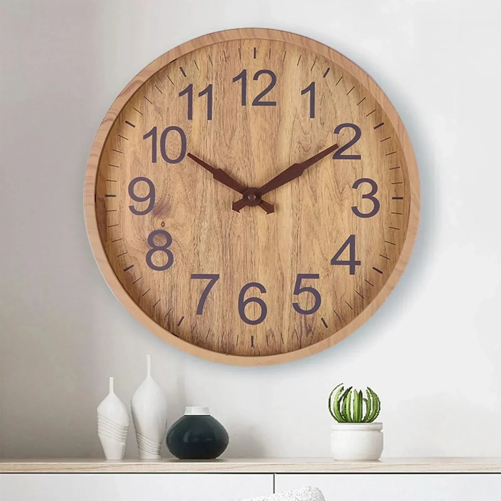 Wooden Wall Clock - Silent 30 cm