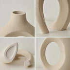 Japanische Ringvase – Japandi-Stil, 2er-Set