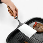 Square Grill Spatula with Wooden Handle