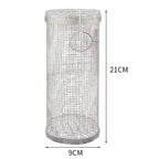 Rolling Grill Basket — Stainless Steel Cylinder