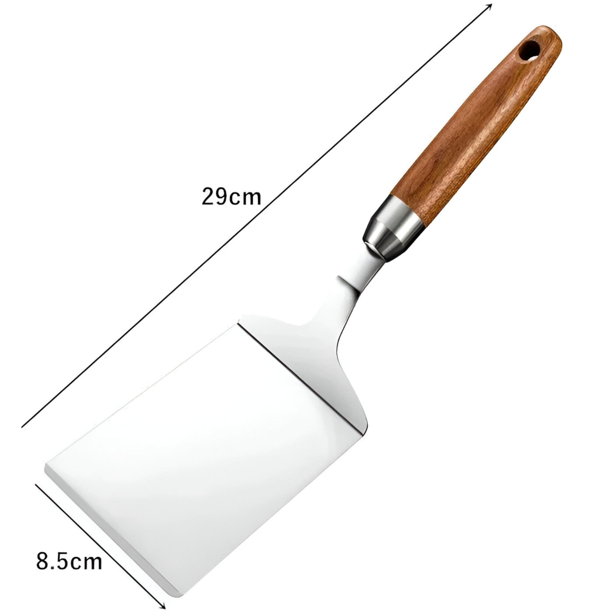 Square Grill Spatula with Wooden Handle