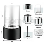 Tabletop Bio-Ethanol Fireplace — Glass Cylinder