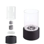 Tabletop Bio-Ethanol Fireplace — Glass Cylinder