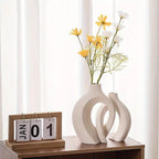 Japanische Ringvase – Japandi-Stil, 2er-Set