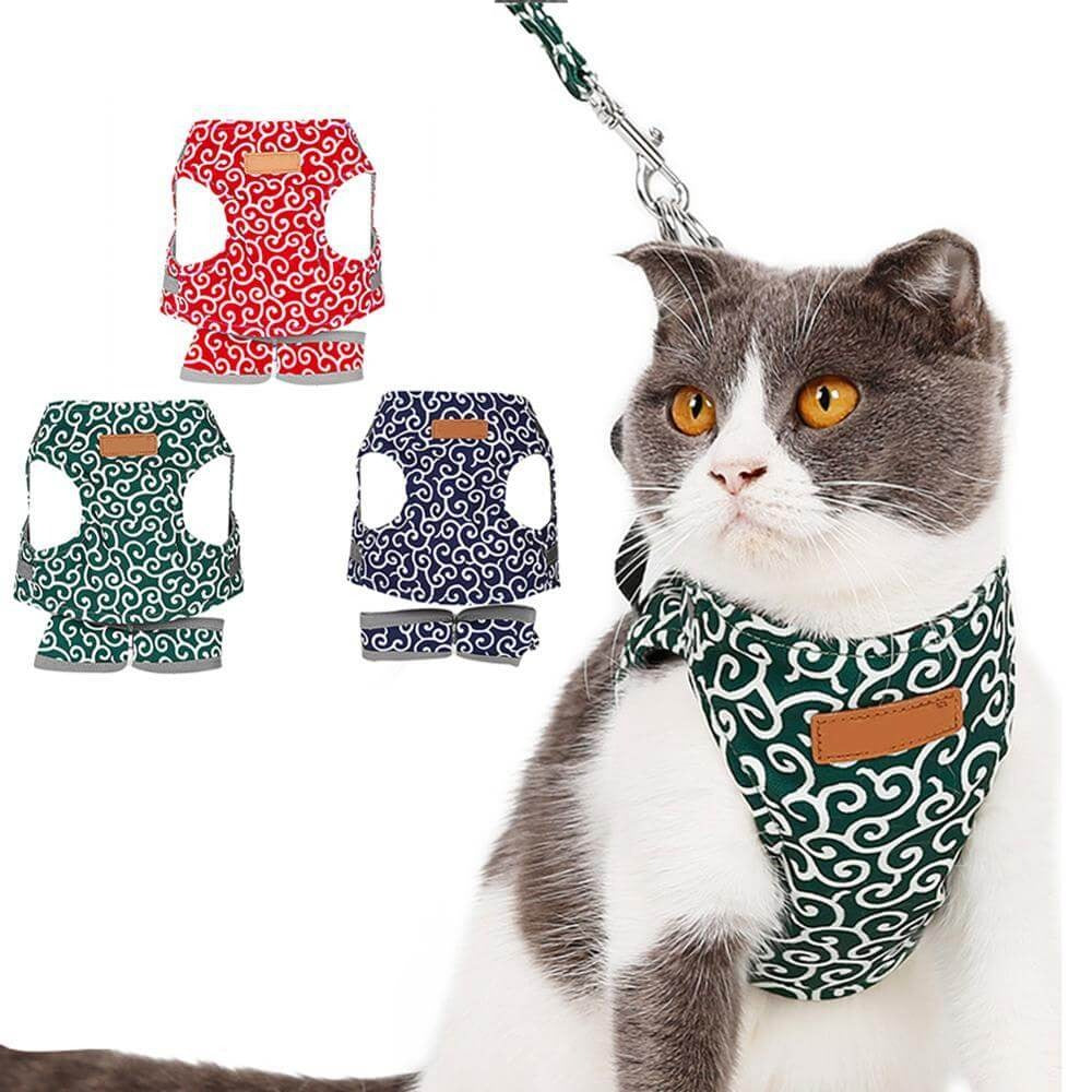Cat Harness Set with Leash — Escape-Proof
