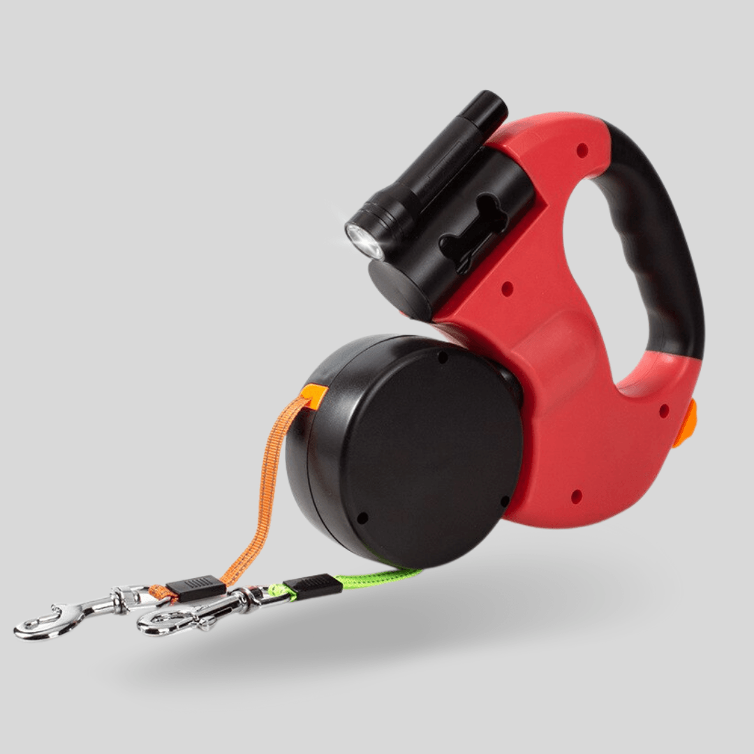 Retractable Dual Dog Leash — Walk Two Dogs