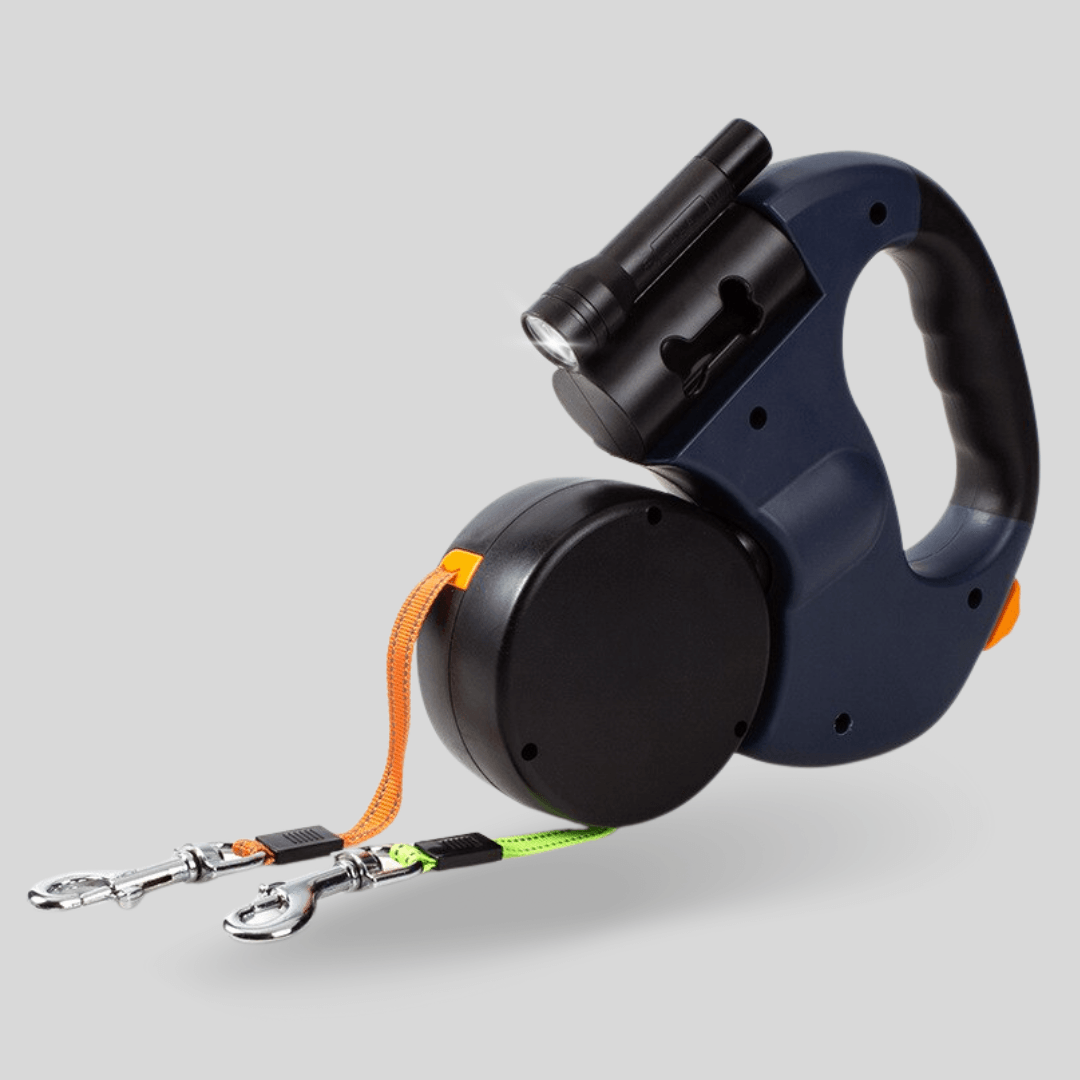 Retractable Dual Dog Leash — Walk Two Dogs