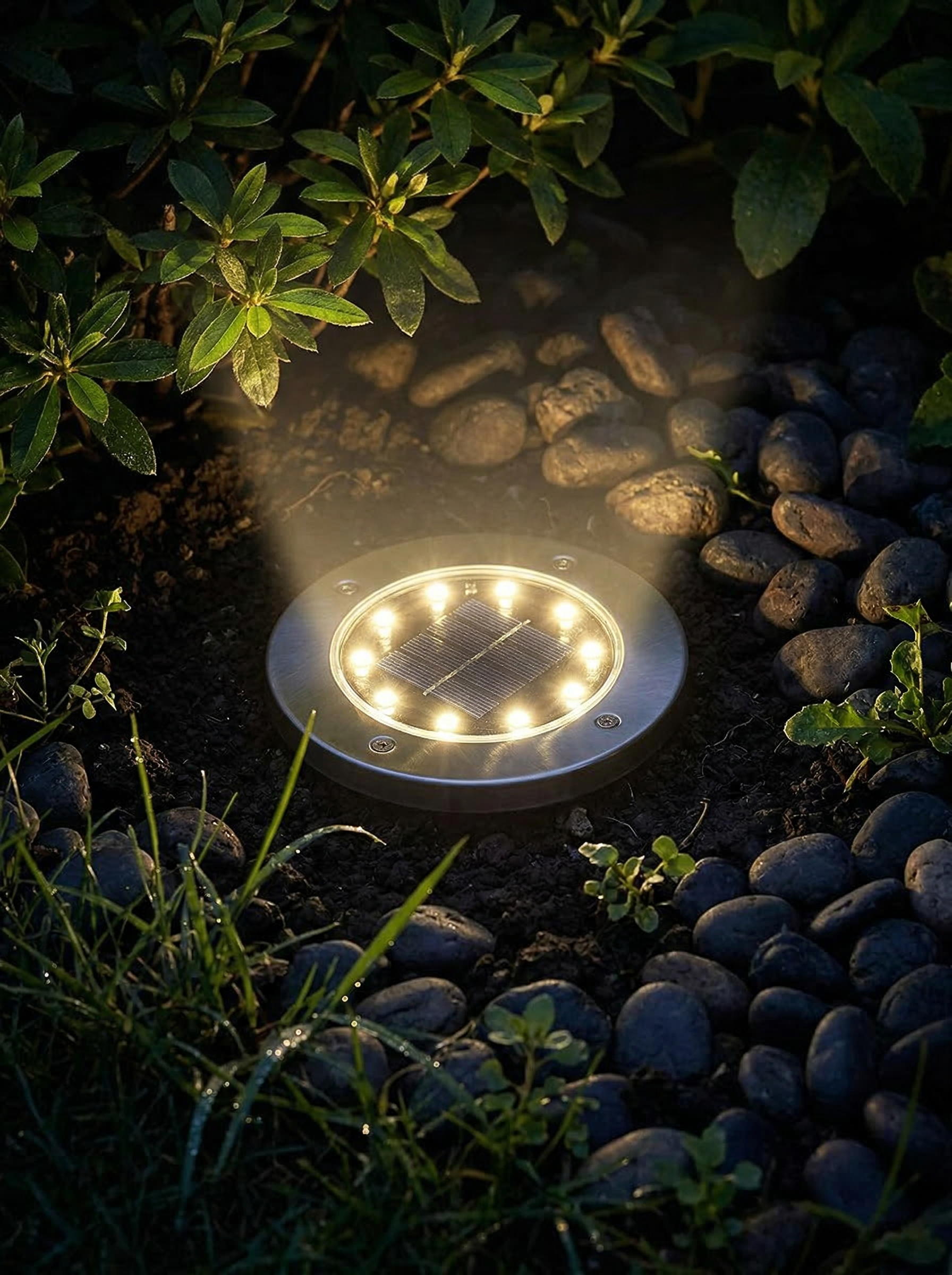 Solar Garden Light Set -- Auto On/Off