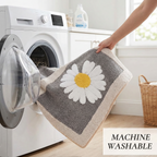 Bathroom Rug — Daisy Design, Non-Slip Microfibre
