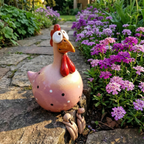 Gartendeko Keramik-Huhn – 5 Farben