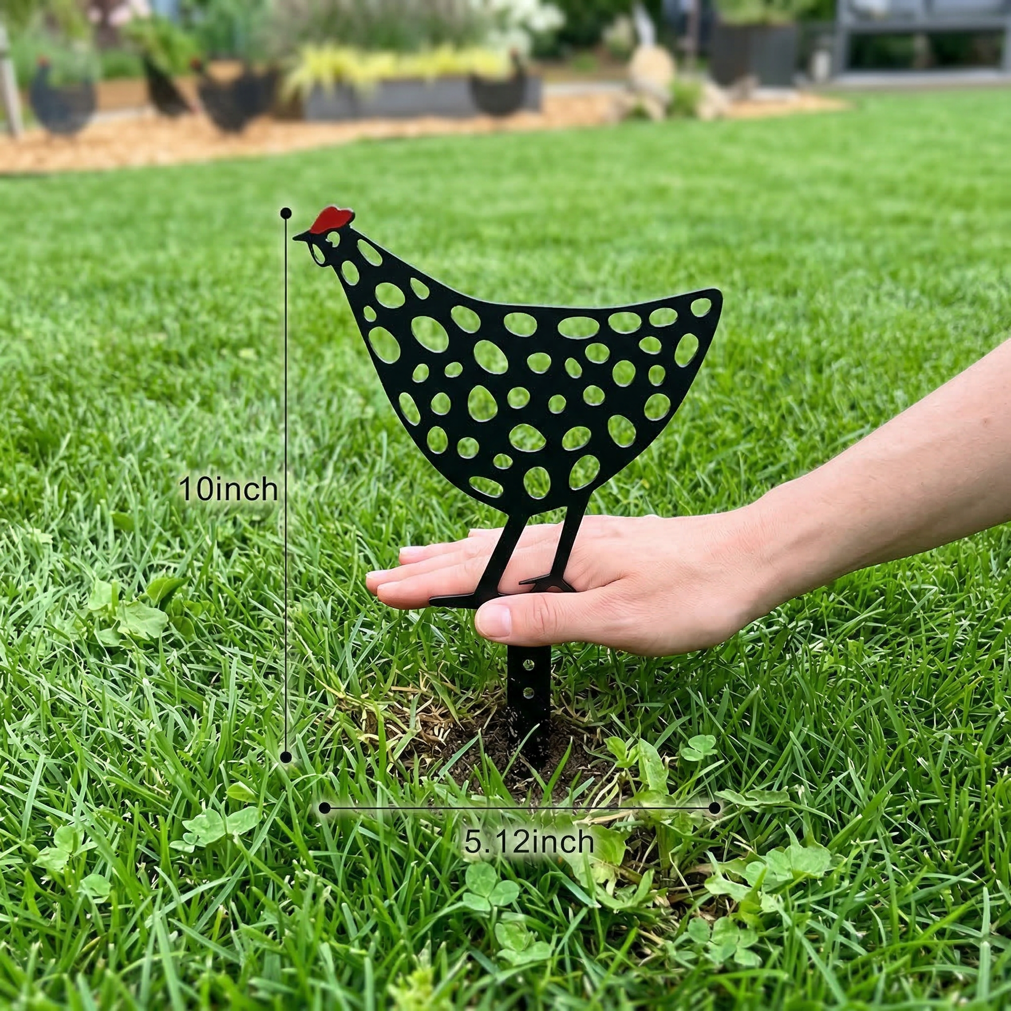 Garden Chicken Figures -- Set of 5