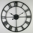 Retro Wall Clock Large — Skeleton Iron, 40cm