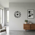 Retro Wall Clock Large — Skeleton Iron, 40cm