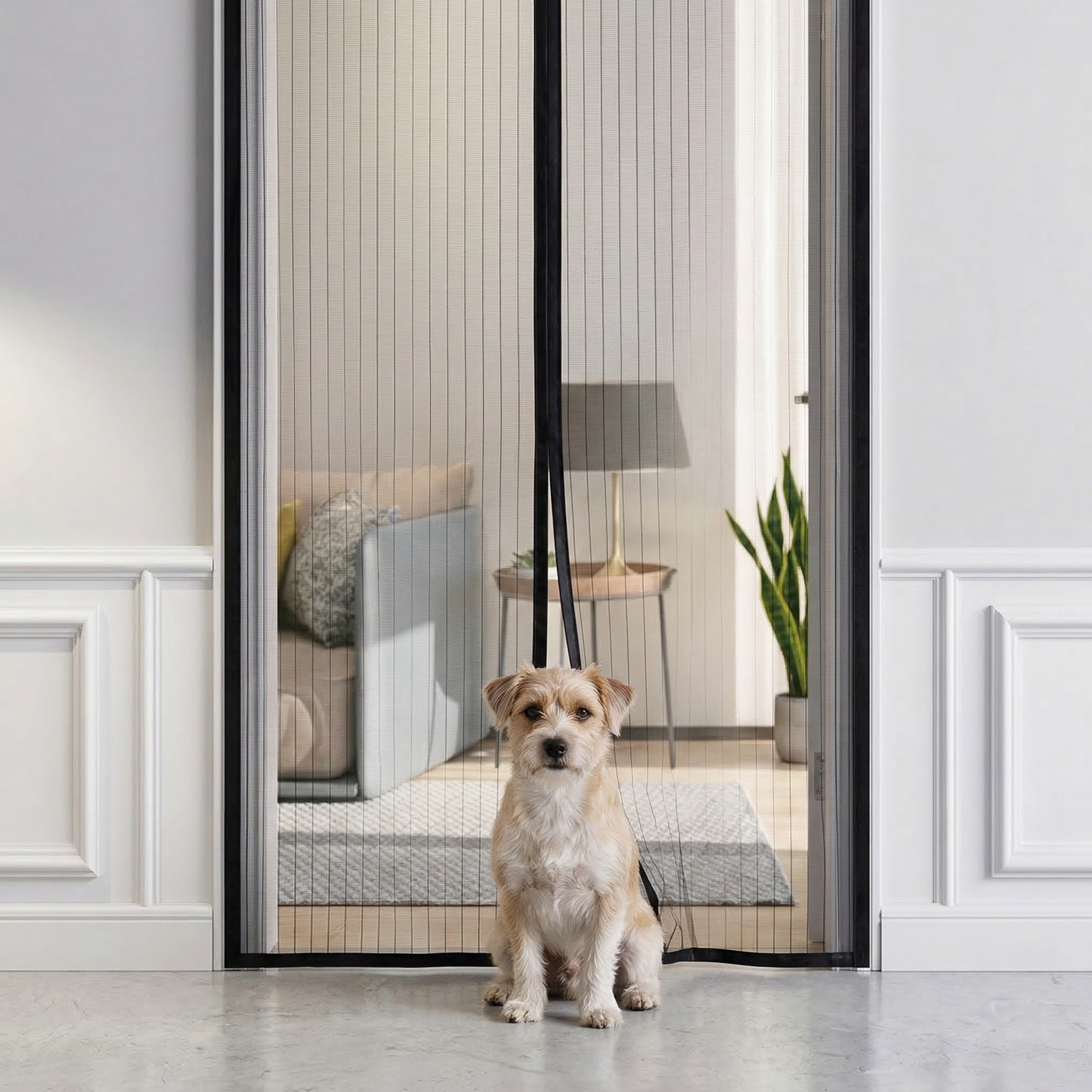 Magnetic Screen Door — Auto-Close, Tool-Free Install