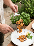 Grillspießgabel – leichtes Ablösen der Speisen