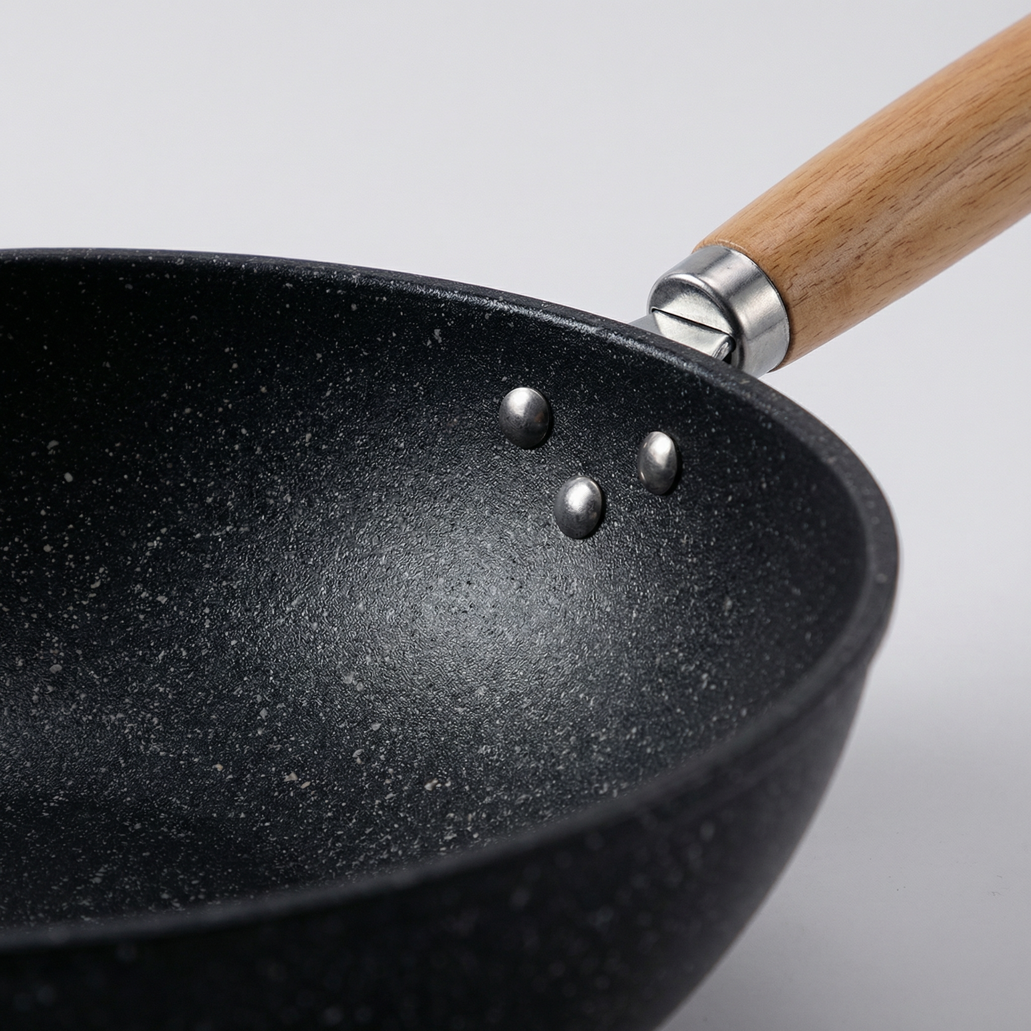 Ceramic Flat Bottom Wok with Steel Lid