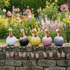 Gartendeko Keramik-Huhn – 5 Farben