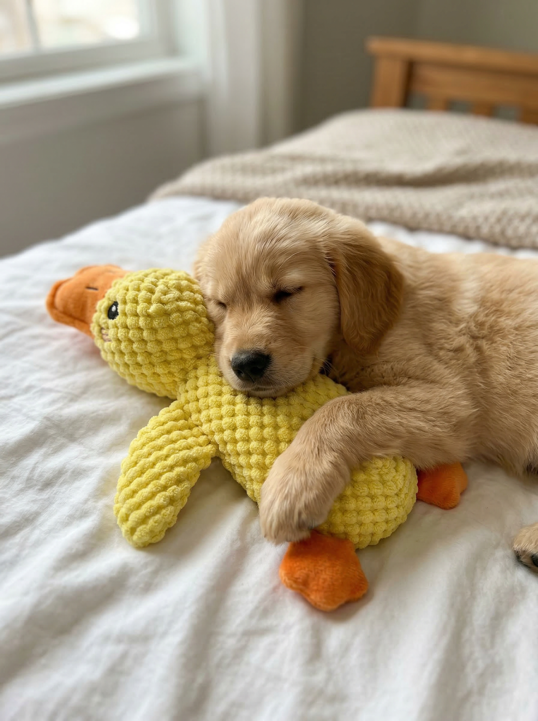 Plush Duck Dog Toy with Squeaker