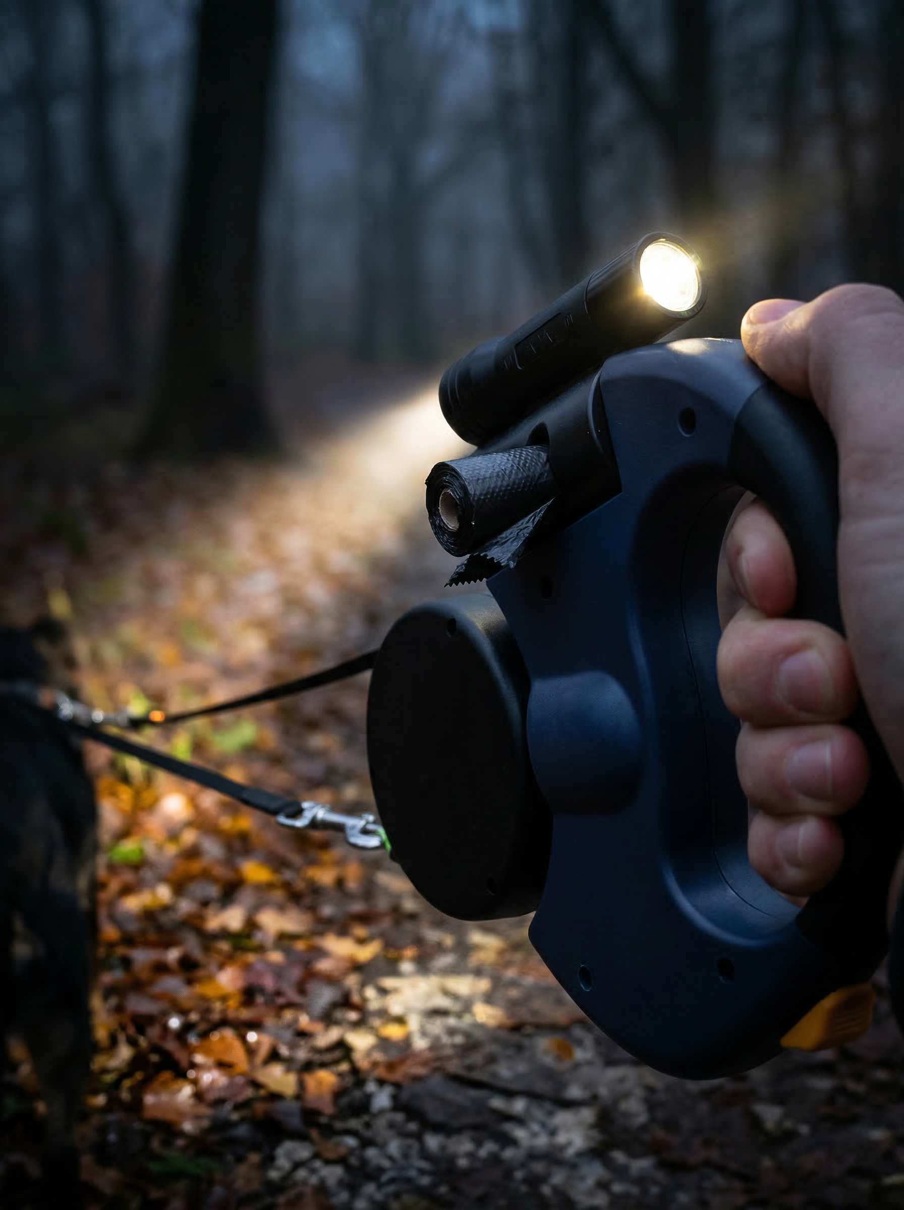 Retractable Dual Dog Leash — Walk Two Dogs