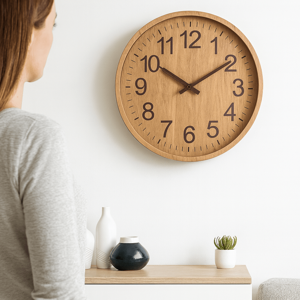 Wooden Wall Clock - Silent 30 cm
