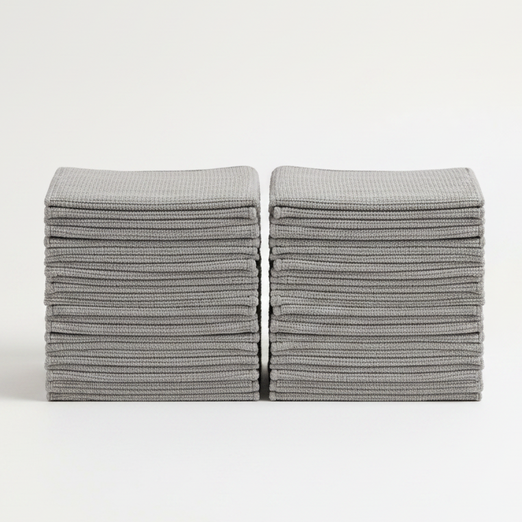 Microfibre Cleaning Cloths 50 Pack Grey