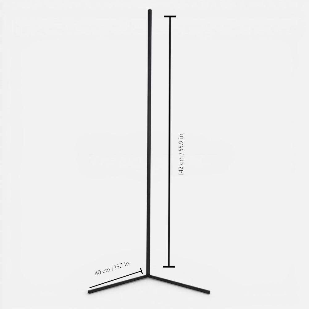 Corner Floor Lamp LED — Dimmable Remote Control in lifestyle setting