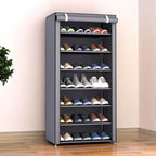 Shoe Rack with Dust Cover — 6 or 8 Tier close-up detail of feature