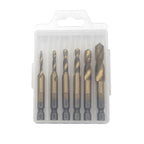 6-Piece Spiral Tap Set — HSS with Titanium Coating close-up detail of feature