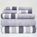 Striped Towel Set — 8-Piece Microfibre close-up detail of feature
