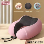 U-Shape Memory Foam Travel Neck Pillow close-up detail of feature