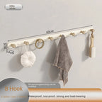 Wall Coat Rack with Wooden Hooks — 3 to 7 Hooks close-up detail of feature