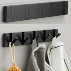 Wall Hook Rail — Black & Gold, Foldable styled with home decor