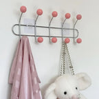 Wall Coat Rack with Ball Hooks detail shot of finish
