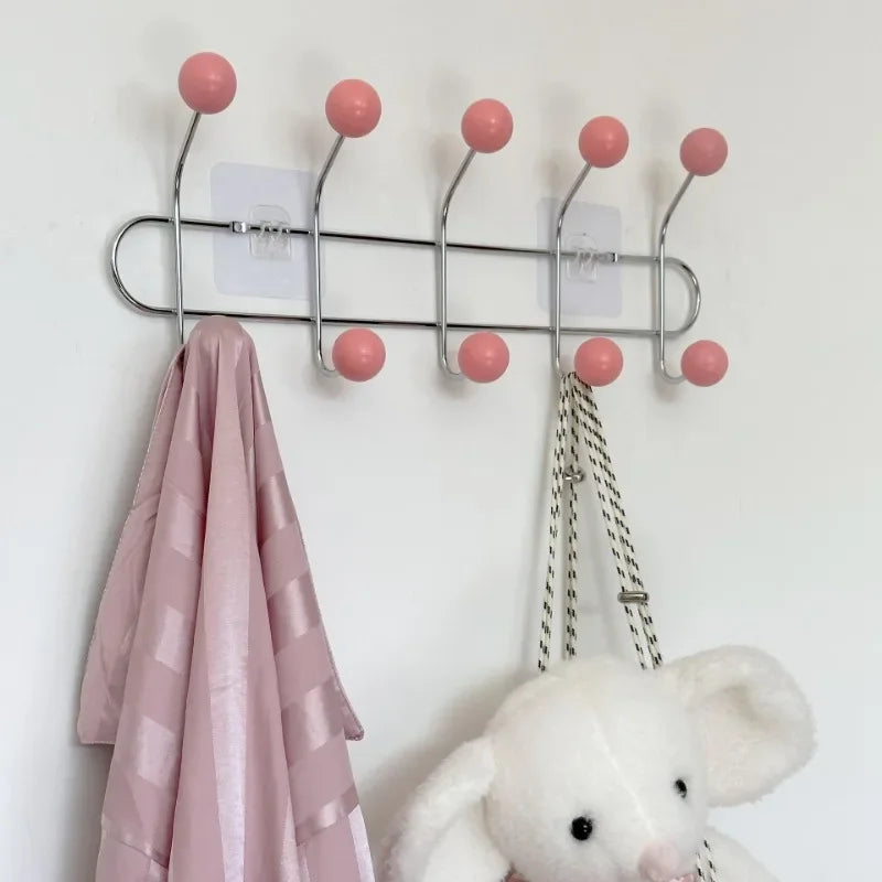 Wall Coat Rack with Ball Hooks detail shot of finish