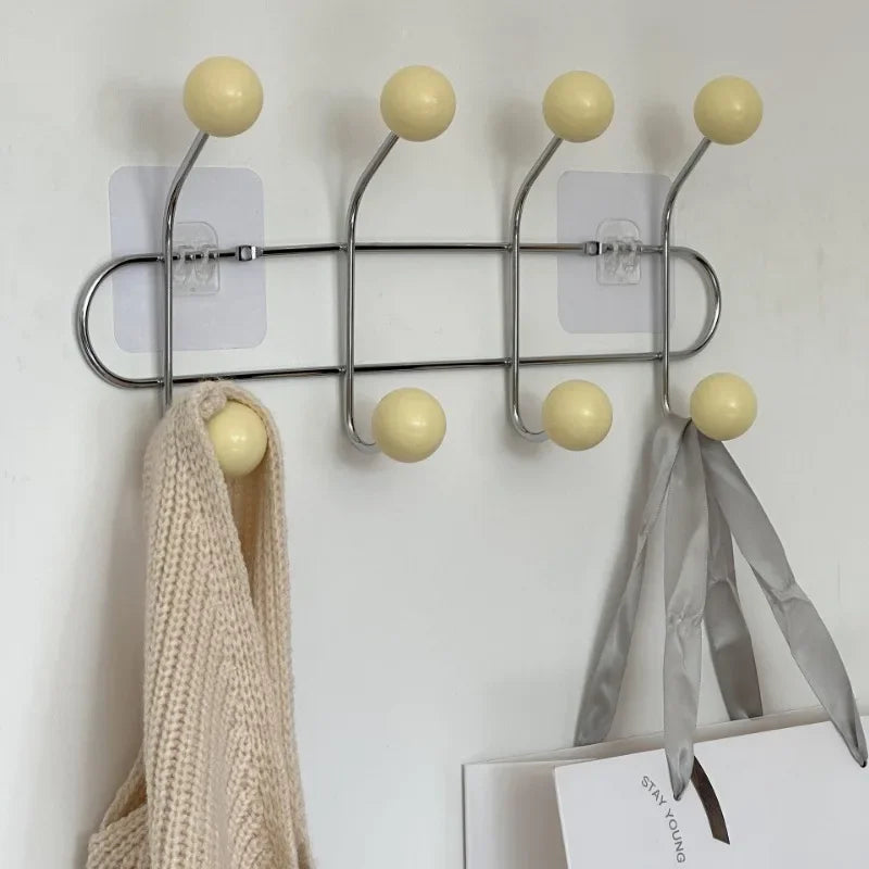 Wall Coat Rack with Ball Hooks in lifestyle setting