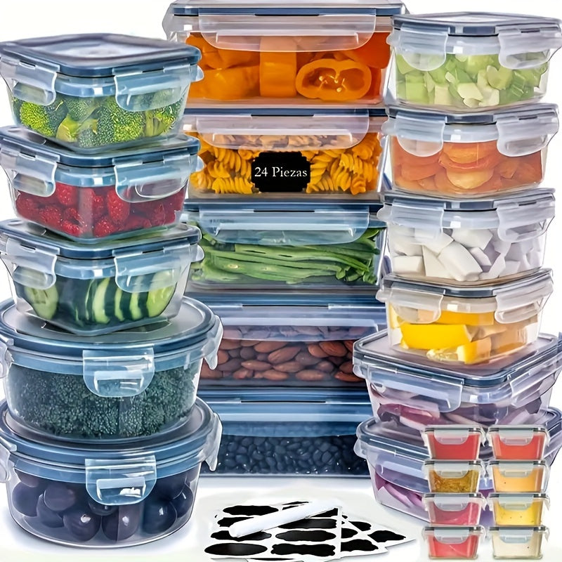 Food Storage Containers — 24-Piece Leak-Proof Set front view on neutral background