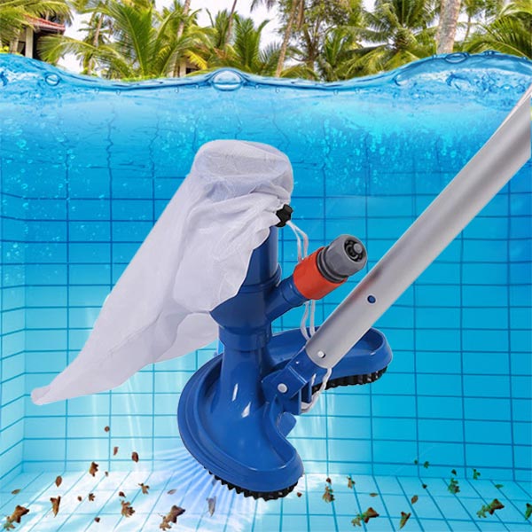 Manual Pool Vacuum Cleaner — AquaSweep System front view on neutral background