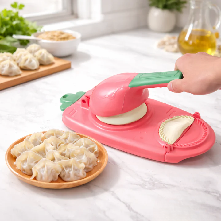 Dumpling Press 2-in-1 — Shape & Seal Tool in lifestyle setting