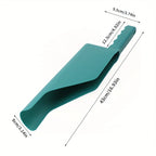 Green plastic gutter cleaning scoop full product view on white background showing curved scoop and ridged handle
