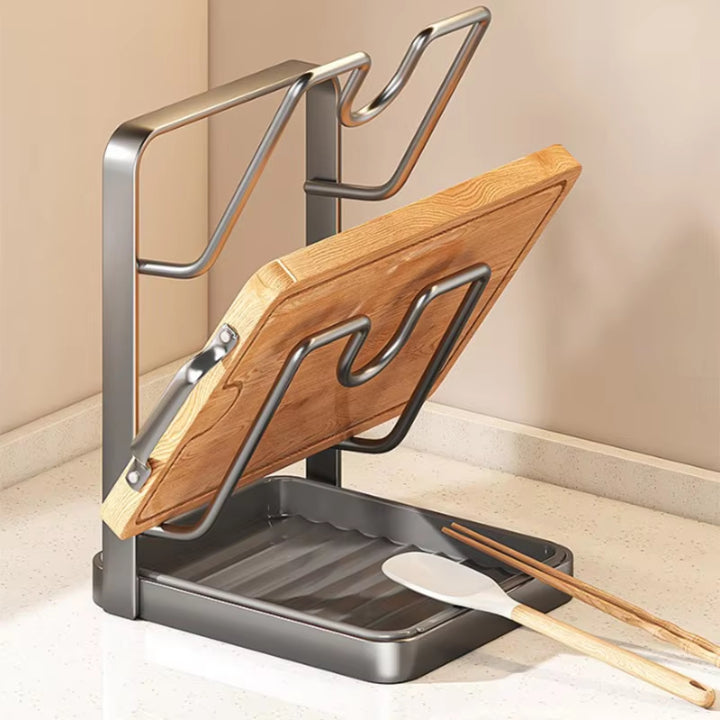 Kitchen Lid & Utensil Holder — Metal Stand close-up detail of feature
