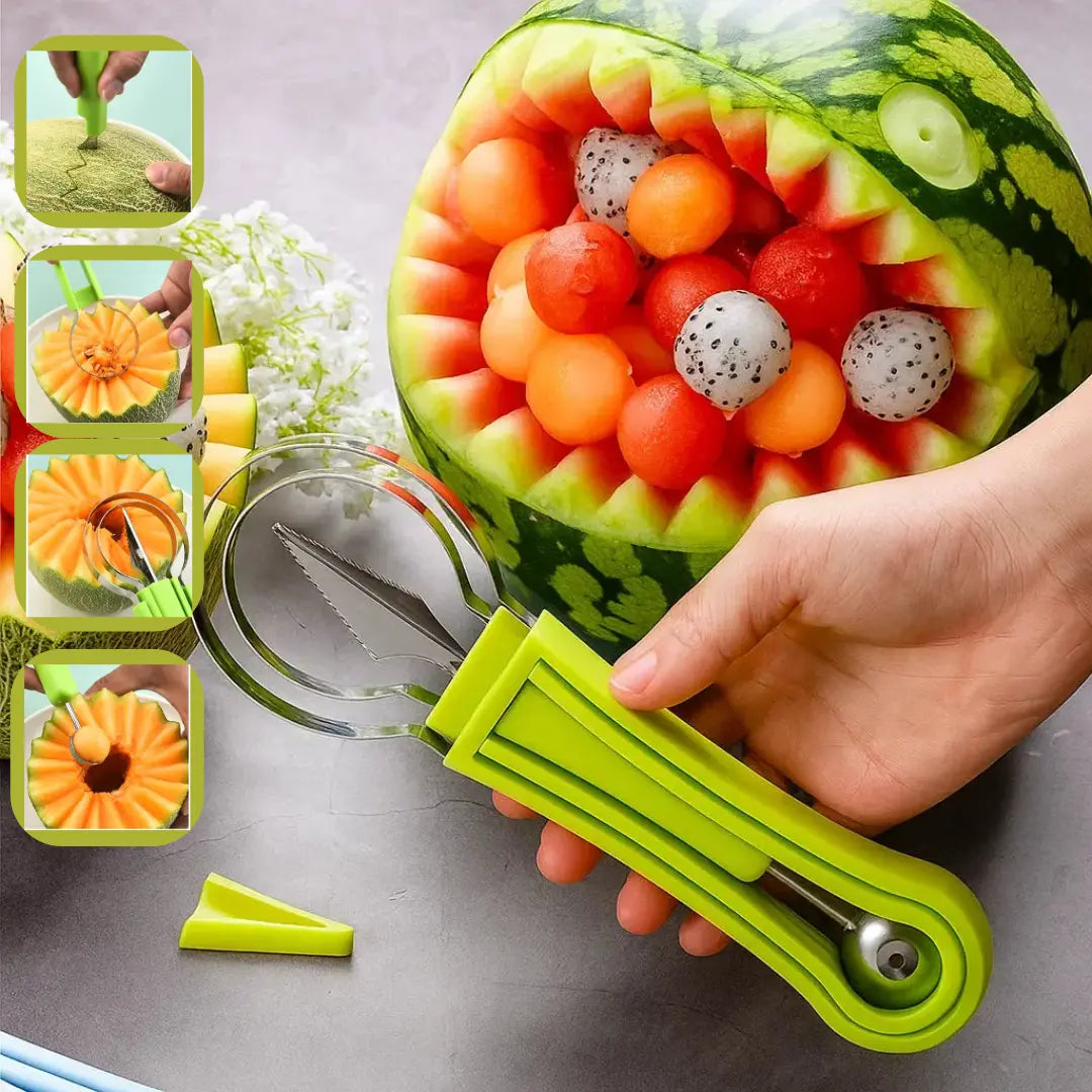 3-in-1 Fruit Cutter — Melon Baller & Core Remover close-up detail of feature